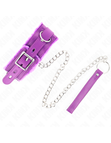 KINK - COLLAR CON CORREA 65 CM CON RESTRICCIONES MORADO AJUSTABLE 36-42 CM X 5.5 CM