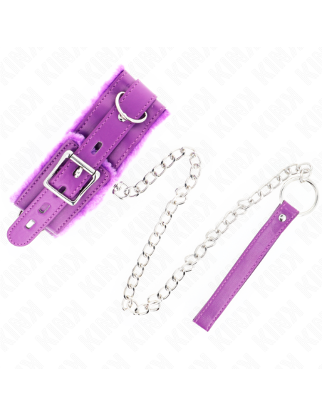 KINK - COLLAR CON CORREA 65 CM CON RESTRICCIONES MORADO AJUSTABLE 36-42 CM X 5.5 CM
