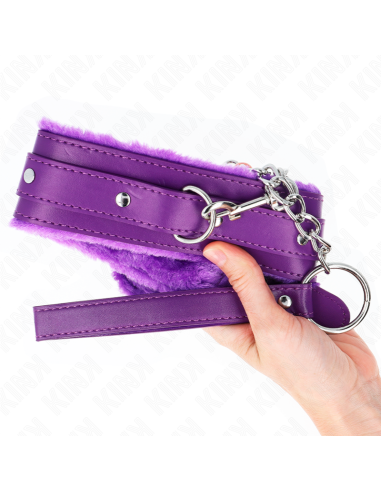 KINK - COLLAR CON CORREA 65 CM CON RESTRICCIONES MORADO AJUSTABLE 36-42 CM X 5.5 CM