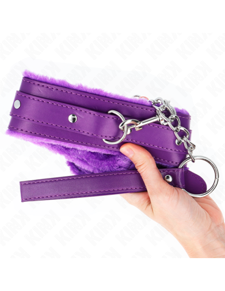 KINK - COLLAR CON CORREA 65 CM CON RESTRICCIONES MORADO AJUSTABLE 36-42 CM X 5.5 CM