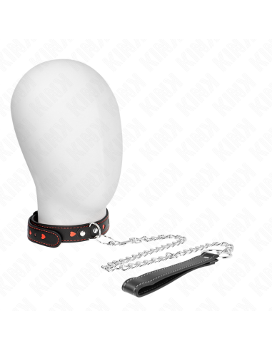 KINK - COLLAR CON CORREA 65 CM DETALLES CORAZÓN 52.5 X 2.5 CM