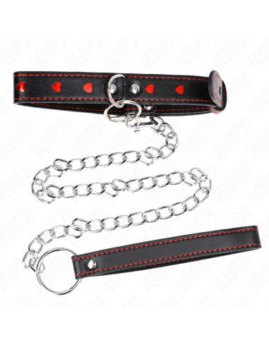 KINK - COLLAR CON CORREA 65 CM DETALLES CORAZÓN 52.5 X 2.5 CM