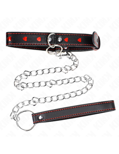 KINK - COLLAR CON CORREA 65 CM DETALLES CORAZÓN 52.5 X 2.5 CM