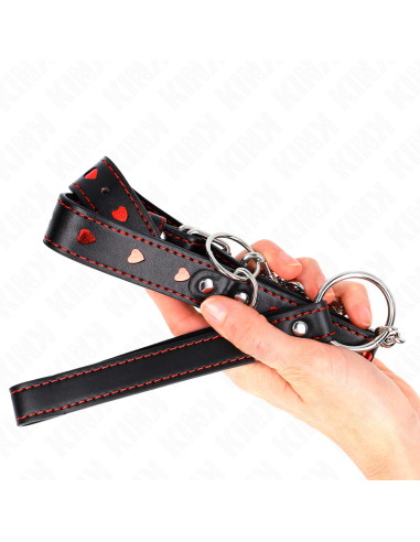 KINK - COLLAR CON CORREA 65 CM DETALLES CORAZÓN 52.5 X 2.5 CM