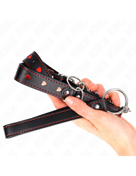 KINK - COLLAR CON CORREA 65 CM DETALLES CORAZÓN 52.5 X 2.5 CM