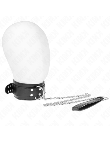 KINK - COLLAR CON CORREA 65 CM HEBILLAS PLATEADAS AJUSTABLE 33-46 CM X 5.5 CM