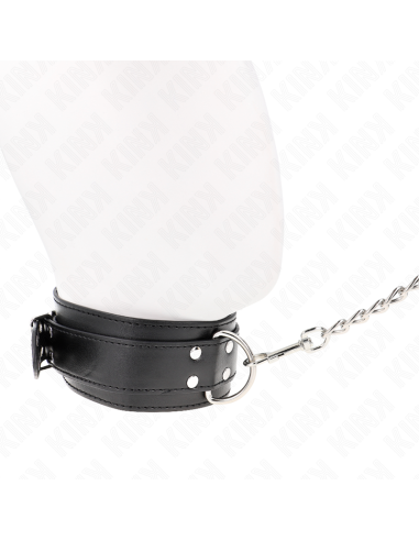 KINK - COLLAR CON CORREA 65 CM HEBILLAS PLATEADAS AJUSTABLE 33-46 CM X 5.5 CM