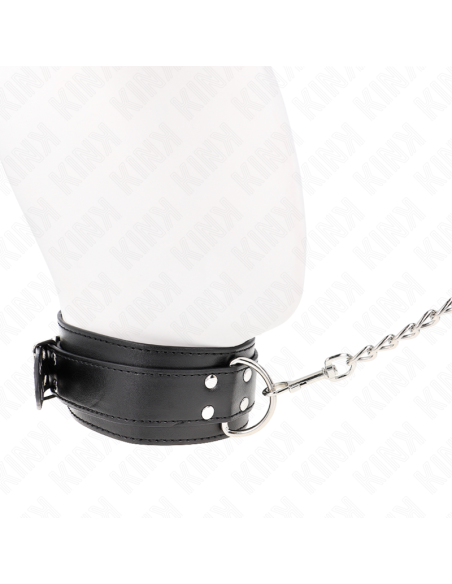 KINK - COLLAR CON CORREA 65 CM HEBILLAS PLATEADAS AJUSTABLE 33-46 CM X 5.5 CM