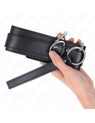 KINK - COLLAR CON CORREA 65 CM HEBILLAS PLATEADAS AJUSTABLE 33-46 CM X 5.5 CM