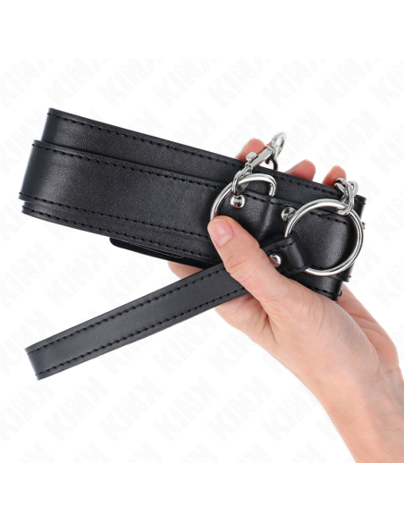 KINK - COLLAR CON CORREA 65 CM HEBILLAS PLATEADAS AJUSTABLE 33-46 CM X 5.5 CM