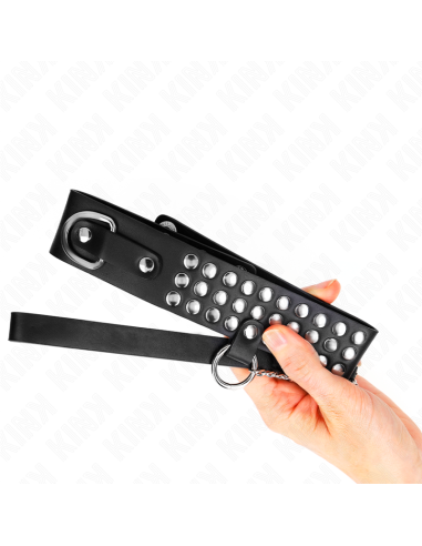 KINK - COLLAR CON CORREA 65 CM CON BRILLOS AJUSTABLE 37-42 CM X 5.3 CM