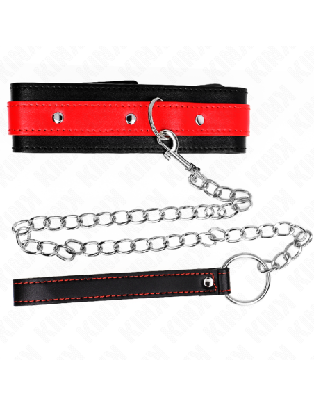 KINK - COLLAR CON CORREA 65 CM ROJO AJUSTABLE 36-43 CM X 5 CM