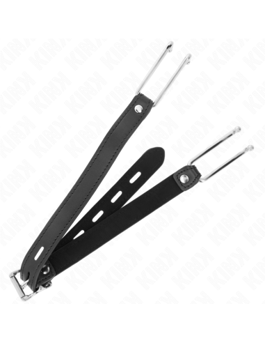 KINK - MORDAZA GANCHO DE METAL 11.5 CM CON CORREA DE POLIPIEL AJUSTABLE 39-58 CM X 2 CM