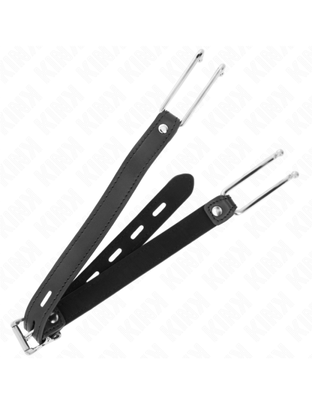 KINK - MORDAZA GANCHO DE METAL 11.5 CM CON CORREA DE POLIPIEL AJUSTABLE 39-58 CM X 2 CM
