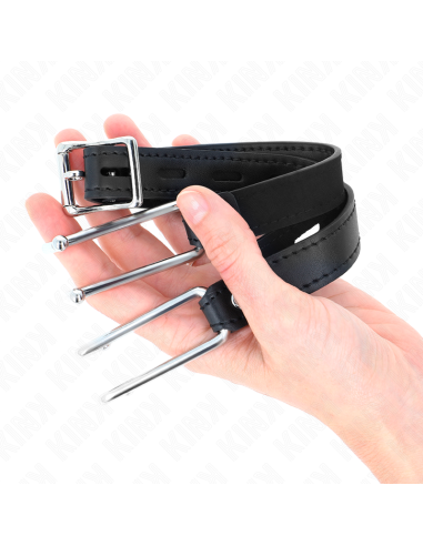KINK - MORDAZA GANCHO DE METAL 11.5 CM CON CORREA DE POLIPIEL AJUSTABLE 39-58 CM X 2 CM