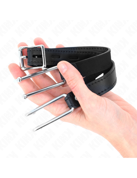 KINK - MORDAZA GANCHO DE METAL 11.5 CM CON CORREA DE POLIPIEL AJUSTABLE 39-58 CM X 2 CM