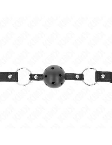 KINK - MORDAZA DE BOLA 4.5 CM NEGRA DURA HUECA MODELO 1 63.5 X 2 CM