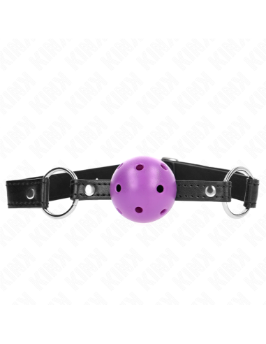KINK - MORDAZA DE BOLA 4.5 CM MORADO DURA HUECA 63.5 X 2 CM