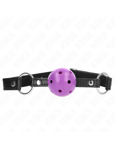 KINK - MORDAZA DE BOLA 4.5 CM MORADO DURA HUECA 63.5 X 2 CM