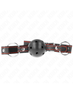 KINK - MORDAZA DE BOLA 4.5 CM NEGRA DURA HUECA MODELO 2 65 x 2.5 CM