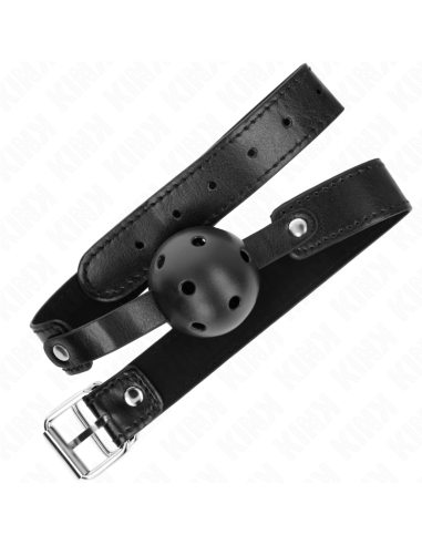 KINK - MORDAZA DE BOLA 4.5 CM TRANSPIRABLE NEGRO 65 x 2.5 CM
