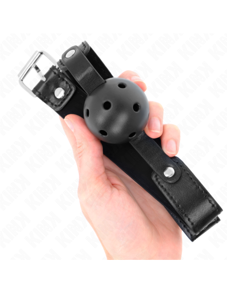 KINK - MORDAZA DE BOLA 4.5 CM TRANSPIRABLE NEGRO 65 x 2.5 CM