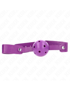 KINK - MORDAZA DE BOLA 4.5 CM TRANSPIRABLE MORADO 65 x 2.5 CM