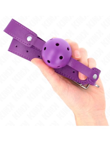KINK - MORDAZA DE BOLA 4.5 CM TRANSPIRABLE MORADO 65 x 2.5 CM