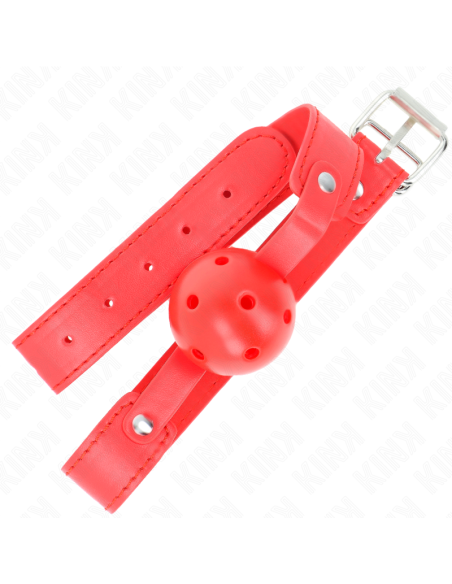 KINK - MORDAZA DE BOLA 4.5 CM TRANSPIRABLE ROJO 65 x 2.5 CM