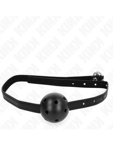 KINK - MORDAZA DE BOLA 4.5 CM TRANSPIRABLE SIMPLICITY NEGRO 62 x 1.5 CM