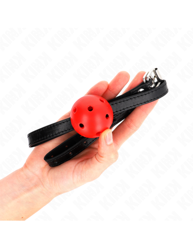 KINK - MORDAZA DE BOLA 4.5 CM TRANSPIRABLE SIMPLICITY ROJO 62 x 1.5 CM