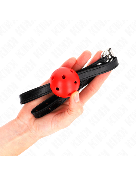 KINK - MORDAZA DE BOLA 4.5 CM TRANSPIRABLE SIMPLICITY ROJO 62 x 1.5 CM