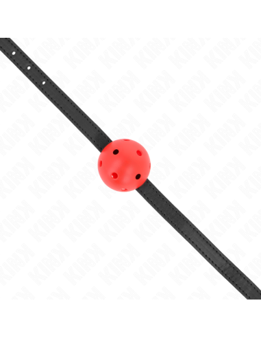 KINK - MORDAZA DE BOLA 4.5 CM TRANSPIRABLE SIMPLICITY ROJO 62 x 1.5 CM
