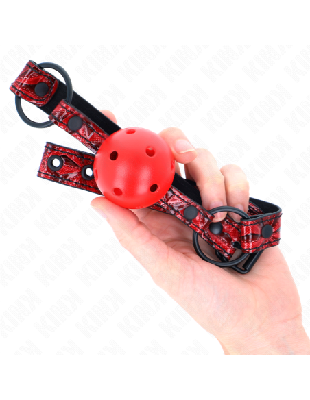 KINK - MORDAZA DE BOLA 4.5 CM CON PATRÓN DE DIAMANTE MODELO 1 64.5 CM AJUSTABLE 42- 60 CM