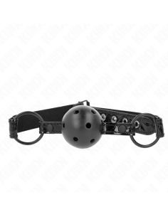 KINK - MORDAZA DE BOLA 4.5 CM CON PATRÓN DE DIAMANTE MODELO 3 64.5 CM AJUSTABLE 42- 60 CM