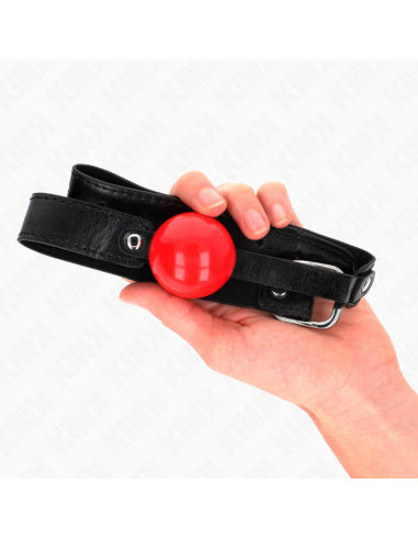 KINK - MORDAZA DE BOLA 4 CM SUAVE DE TPE MODELO 1 66 x 2.5 CM AJUSTABLE 41-61 CM