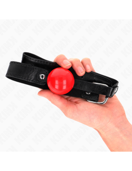 KINK - MORDAZA DE BOLA 4 CM SUAVE DE TPE MODELO 1 66 x 2.5 CM AJUSTABLE 41-61 CM