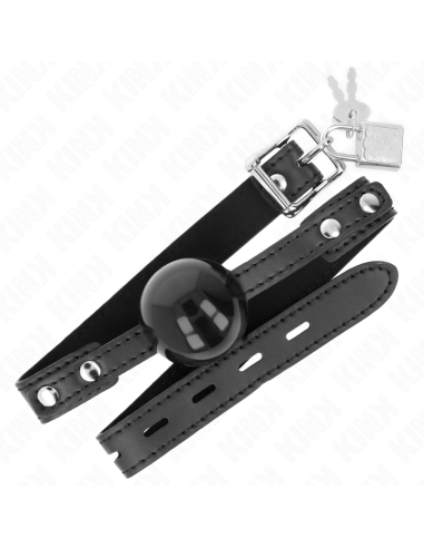 KINK - MORDAZA DE BOLA 4 CM SUAVE DE TPE MODELO 3 60 x 2 CM AJUSTABLE 37-52 CM