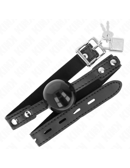 KINK - MORDAZA DE BOLA 4 CM SUAVE DE TPE MODELO 3 60 x 2 CM AJUSTABLE 37-52 CM