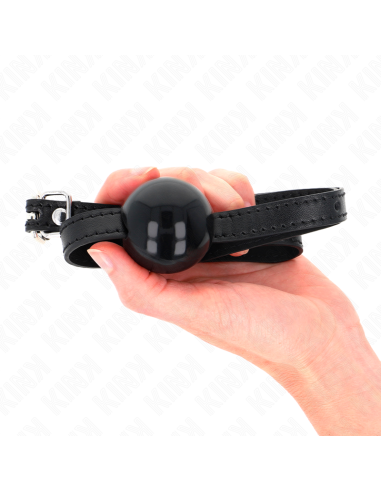 KINK - MORDAZA DE BOLA 4 CM SÓLIDA SIMPLE NEGRO 65 x 1.5 CM