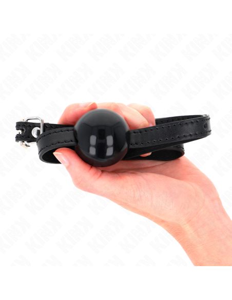 KINK - MORDAZA DE BOLA 4 CM SÓLIDA SIMPLE NEGRO 65 x 1.5 CM