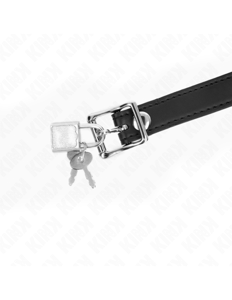 KINK - MORDAZA DE BOLA 4 CM DE SILICONA CON CANDADO 60 x 2 CM