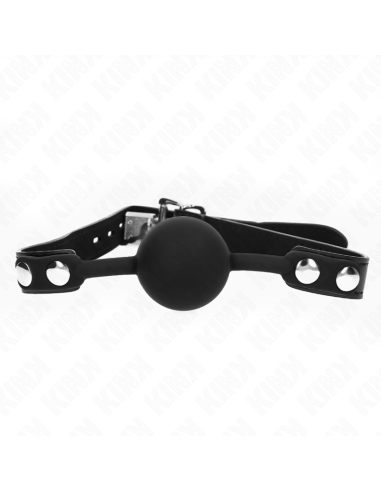 KINK - MORDAZA DE BOLA 4 CM DE SILICONA MODELO 1 CON CANDADO 60 x 2 CM