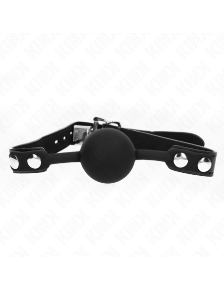 KINK - MORDAZA DE BOLA 4 CM DE SILICONA MODELO 1 CON CANDADO 60 x 2 CM