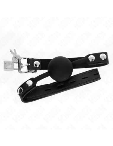 KINK - MORDAZA DE BOLA 4 CM DE SILICONA MODELO 1 CON CANDADO 60 x 2 CM