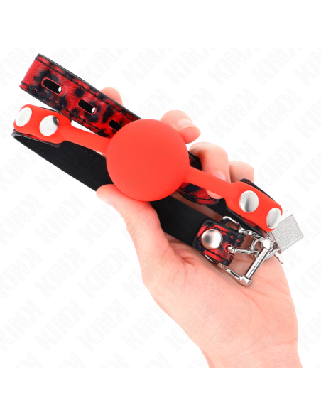 KINK - MORDAZA DE BOLA 4 CM DE SILICONA MODELO 2 CON CANDADO 60 x 2 CM