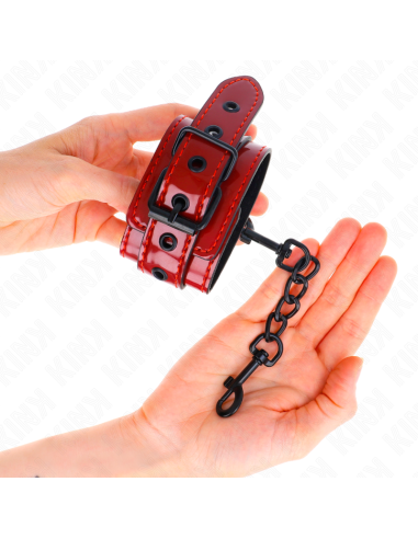 KINK - MUÑEQUERAS ROJO OSCURO 23 X 5 CM