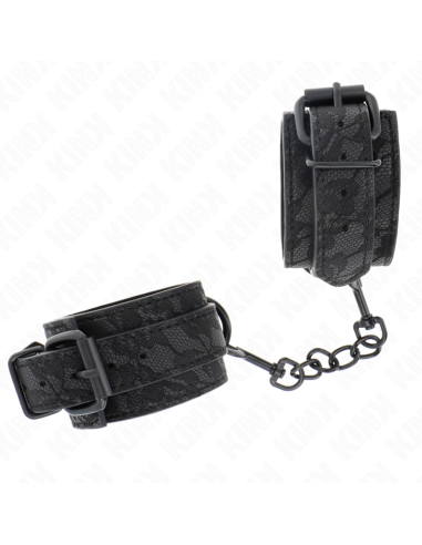 KINK - MUÑEQUERAS DE ENCAJE AJUSTABLE NEGRO 19-26 CM