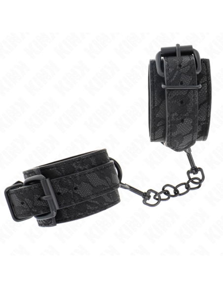 KINK - MUÑEQUERAS DE ENCAJE AJUSTABLE NEGRO 19-26 CM
