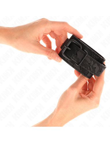 KINK - MUÑEQUERAS DE ENCAJE AJUSTABLE NEGRO 19-26 CM